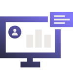 Computer screen icon displaying bar chart