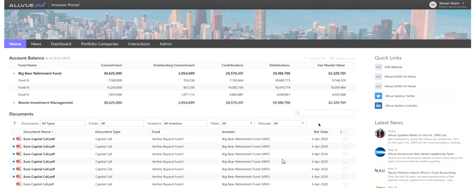 Investor Portal Screenshot