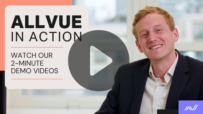 Watch our 2- and 3-minute demo videos of the Allvue platform